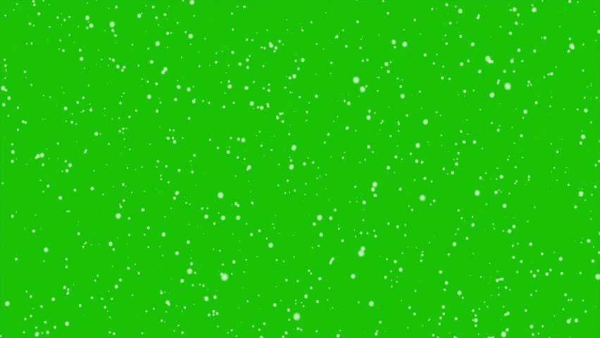 Heavy snow falling looping animation on green screen chroma key background