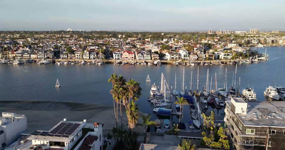 Breathtaking aerial drone footage showcasing Long Beach Harbor in California. Perfect for travel films, documentaries, tourism videos and cinematic projects highlighting California’s maritime industry