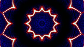 Glowing Red White And Blue Floral Mandala Abstract Neon Energy Seamless Loop - Powered by Shutterstock - Get 15% off with code: PIKWIZARD15