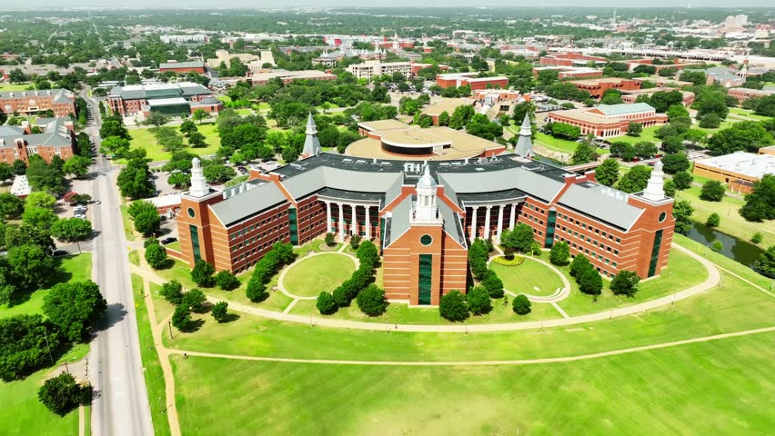 Academic building on the campus of Baylor University in Waco, Texas, a Christian college in America. Perfect for education, campus life, architecture, and university visuals.