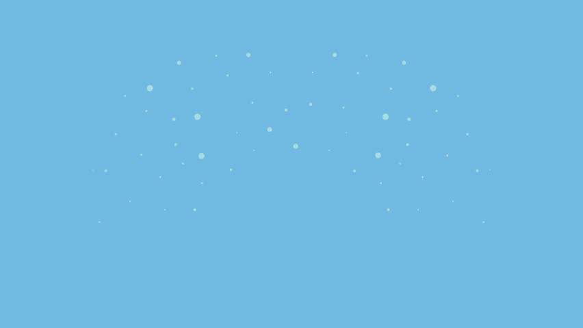 Cute cartoon pig standing on a green grassy island with blue sky background farm animal