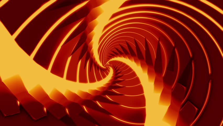 Dynamic Orange Swirls Abstract Motion Background with Glowing Particles for Premium Promos