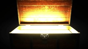 Mysterious Wooden Chest with Bright Glow Unlocking Secrets and Hidden Treasures as Lid Opens to Reveal Light of Wonder and Curiosity - Powered by Shutterstock - Get 15% off with code: PIKWIZARD15