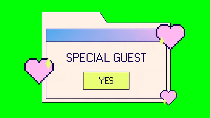 Animated “Special Guest” Computer Folder on Green Screen Digital File Icon Animation for Video Editing and Event Promotion