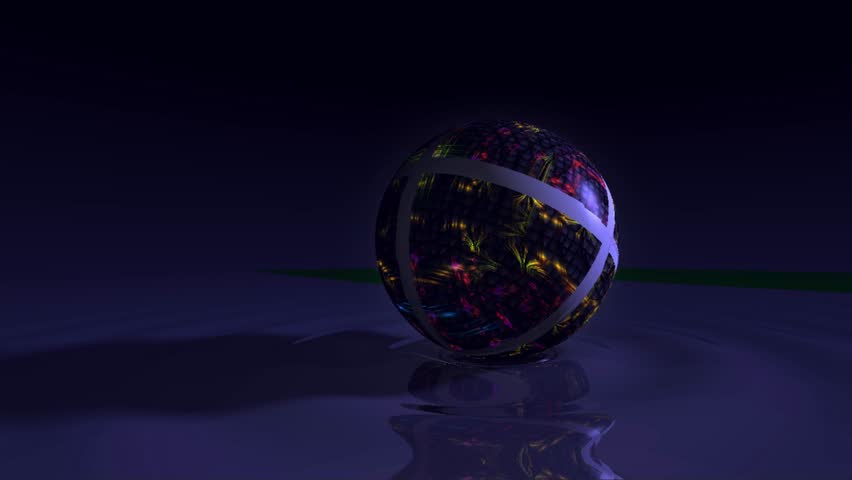 A 3D animation of a futuristic, high-tech egg rotating on a reflective surface before hatching or opening to reveal a bright, glowing energy core.