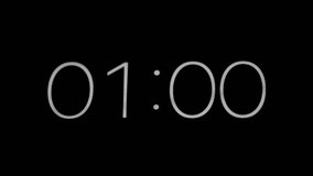 Digital timer display showing 00-59 with a black background and white pixelated numbers representing - Powered by Shutterstock - Get 15% off with code: PIKWIZARD15