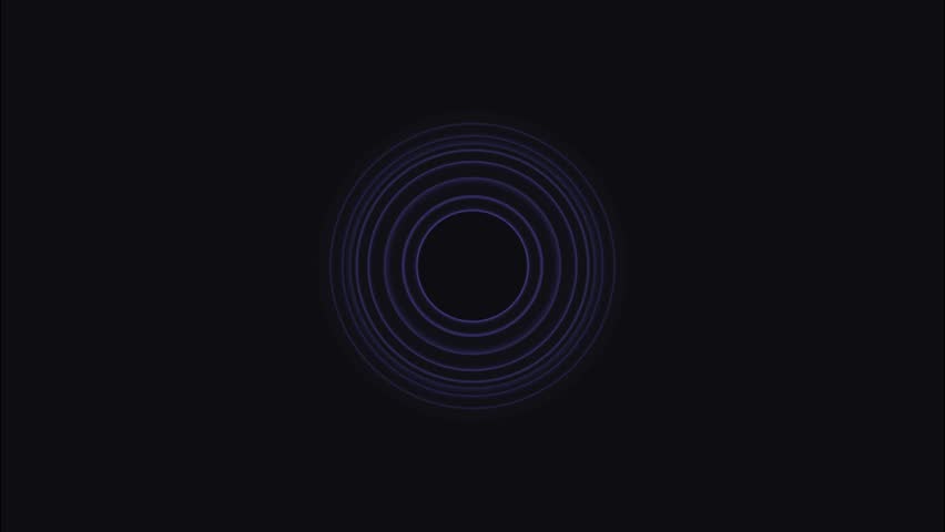 Seamless loop of glowing purple concentric elliptical rings pulsing rhythmically outwards from a dark center.