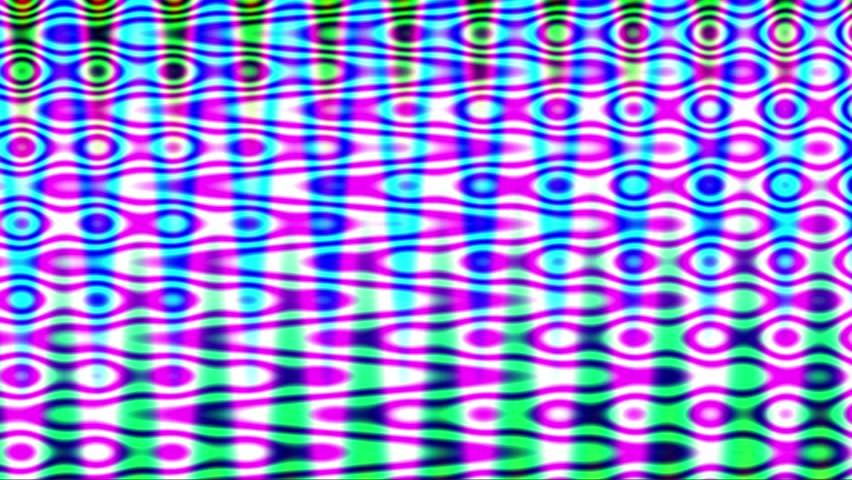 Abstract, fast-paced geometric patterns with RGB color separation and digital glitch distortion effects, creating a hypnotic seamless loop.