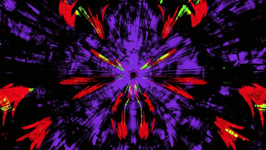 Aggressive Neon Psychedelic Starburst Glitch Background