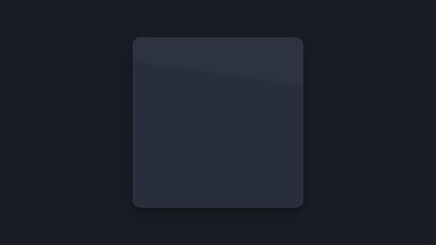 Glassmorphism Card Loop: Minimalist UI Element with Slow Rotating Neon Light Border.