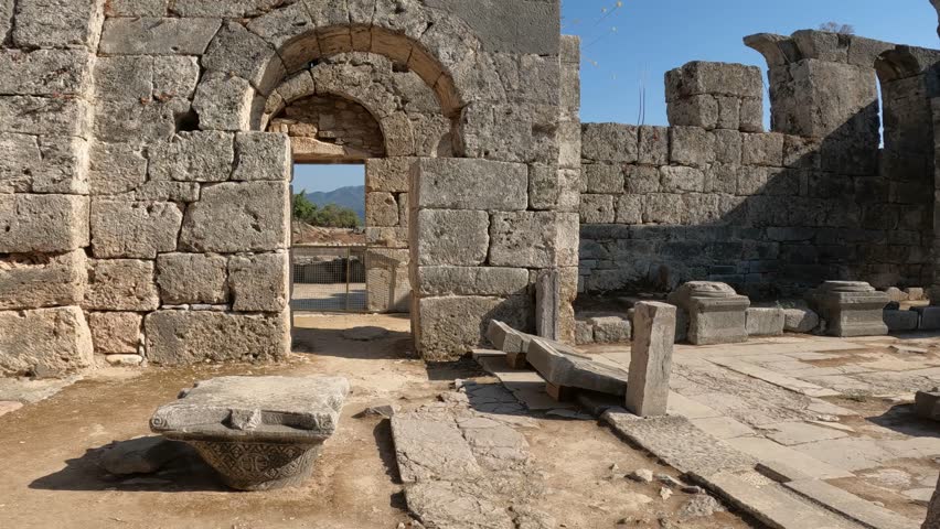 Ruins in the Ancient City of Kaunos Turkey