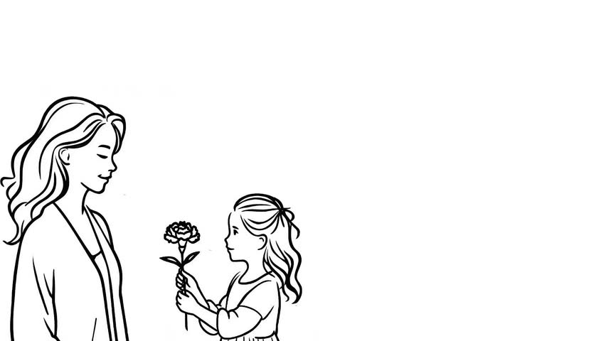 A schoolgirl gives flowers to her teacher.