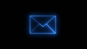 Neon mail icon. Computer generated 3d render - Powered by Shutterstock - Get 15% off with code: PIKWIZARD15