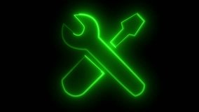 spinning gears animation. glowing neon setting icon, rad color settings icon, Technology setting icon - Powered by Shutterstock - Get 15% off with code: PIKWIZARD15