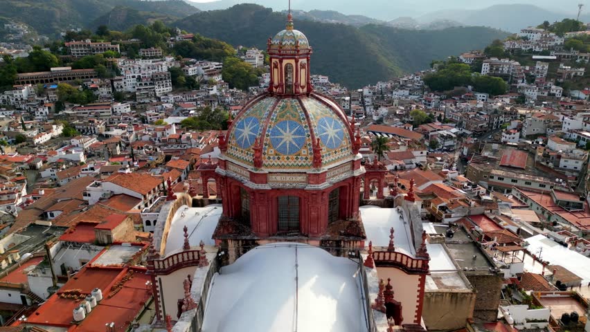 Overhead aerial of Santa Prisca