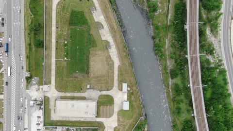 Aerial View of Krasnaya Polyana Resort in Early Spring