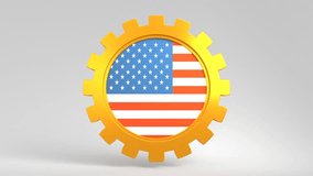 Image relative to politic and economic relationship between USA and Canada. National flags inside the gears. - Powered by Shutterstock - Get 15% off with code: PIKWIZARD15