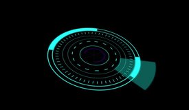 Futuristic teal hud interface animation rotating scanner cyberpunk abstract background. Teal hud interface animation futuristic rotating scanner glowing neon circles abstract loop. - Powered by Shutterstock - Get 15% off with code: PIKWIZARD15
