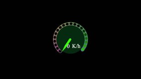 Speedometer gauge animation 31 kph green needle black background digital dashboard ui progress meter. Green needle animated speedometer gauge 31 kph digital display dashboard. - Powered by Shutterstock - Get 15% off with code: PIKWIZARD15