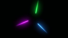 Neon triangle loop animation. Vibrant abstract background 4k ultra hd glowing lines pink purple green blue laser beams bright energy technology futuristic sci fi v f x motion graphics broadcast. - Powered by Shutterstock - Get 15% off with code: PIKWIZARD15
