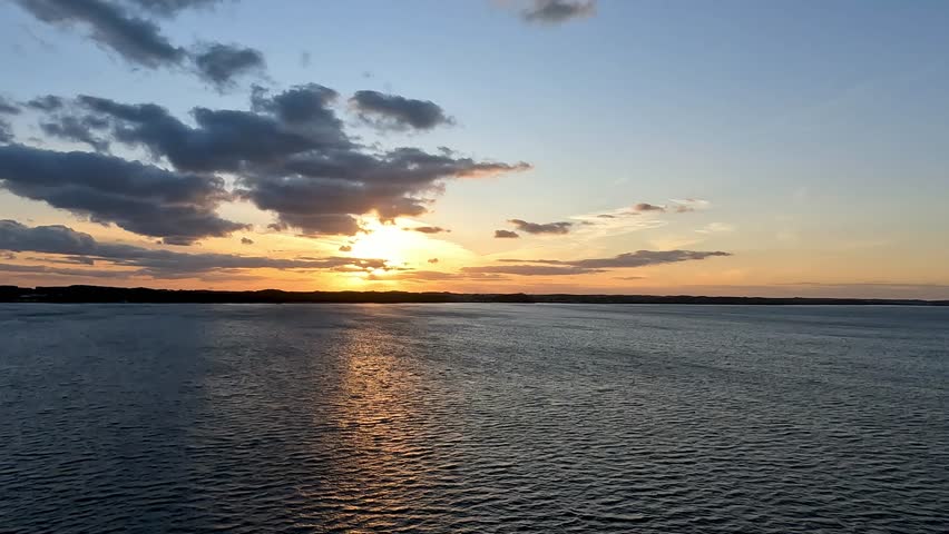 Sunset in Norway. Seen from a Cruiseship