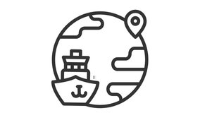 Animated world shipping icon for logistic - Powered by Shutterstock - Get 15% off with code: PIKWIZARD15