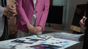 Business partners successfully negotiating a deal and shaking hands in the office meeting room - Powered by Shutterstock - Get 15% off with code: PIKWIZARD15