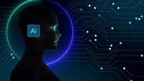 Futuristic AI brain with neural network processing data and glowing circuit board technology backdrop - Powered by Shutterstock - Get 15% off with code: PIKWIZARD15