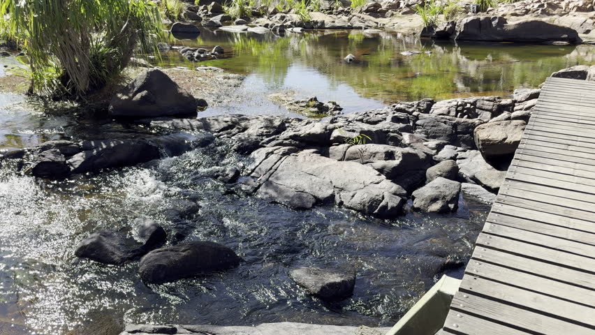 beautiful landscape around edith falls, nitmiluk, near Katherine in the outback of the Northern Territory of Australia, a popular travel destination.