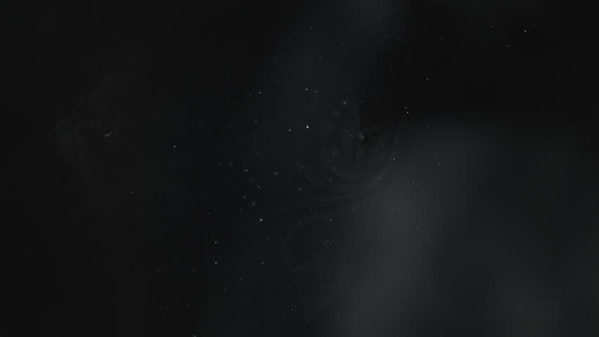 Real Timelapse Shot of Frost Texture Forming on Glass, Black Background.