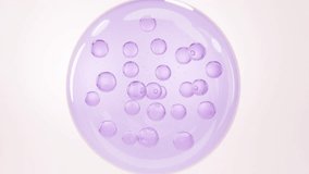 Abstract 3D molecules in a glowing purple liquid, perfect for skincare, cosmetic, or scientific visual content with clean, glossy textures and futuristic beauty vibes. - Powered by Shutterstock - Get 15% off with code: PIKWIZARD15