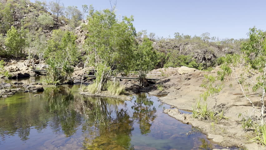 beautiful landscape around edith falls, nitmiluk, near Katherine in the outback of the Northern Territory of Australia, a popular travel destination.