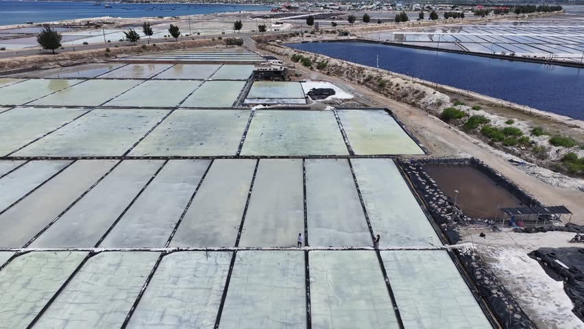 Original Drone Footage of Ca Na Salt Fields, Vietnam