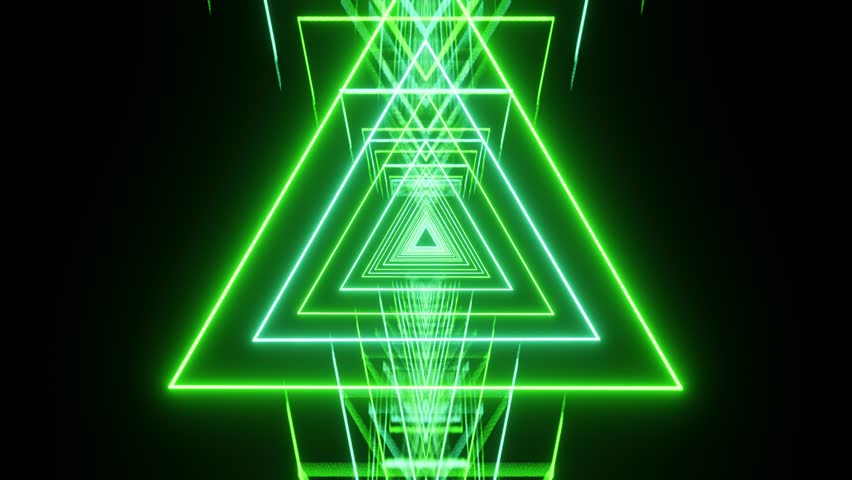 Green neon rotated triangles VJ loop background tunnel - Powered by Shutterstock - Get 15% off with code: PIKWIZARD15