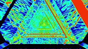 Hypnos Acid false colored triangle tunnel VJ loop background - Powered by Shutterstock - Get 15% off with code: PIKWIZARD15