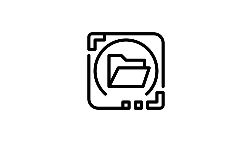 Folder icon in a rounded square shape ideal for web design, app development, digital organization, and file management concepts.