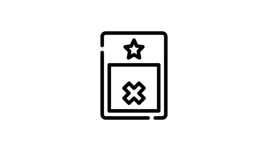 File symbol with a star and a cross represents spiritual beliefs. Suitable for religious and symbolic design projects requiring unique elements.