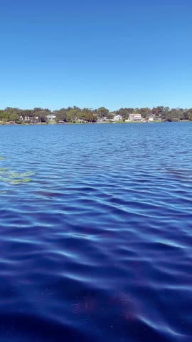 the beautiful view of the lake and blue sky 