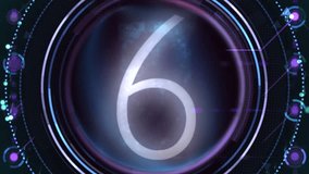 Futuristic Neon Timer Countdown, Abstract Tech Background. Dynamic futuristic backdrop featuring neon rings and a glowing timer, evoking high tech energy and digital innovation. - Powered by Shutterstock - Get 15% off with code: PIKWIZARD15