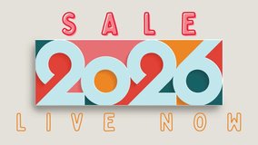 2026 sale live now, animated text video, pastel background, soft colours, modern design, minimal aesthetic, trendy visuals, sale announcement, discount offer, limited time deal, smooth animation, eleg - Powered by Shutterstock - Get 15% off with code: PIKWIZARD15