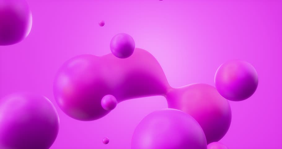 3D pink bubbles abstract background