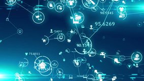 Connected devices and IoT network visualizing big data, cloud computing, AI integration, and smart technology for digital transformation. - Powered by Shutterstock - Get 15% off with code: PIKWIZARD15