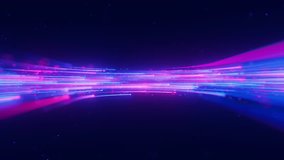 Big data light speed direct flow to right. Abstract digital data stream of quantum computing. Cyberspace of qubit trails. Modern tech information transmission. - Powered by Shutterstock - Get 15% off with code: PIKWIZARD15