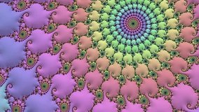 Rotating Rainbow Fractal Pattern in Pastel Colors,  Psychedelic Loop Animation for Meditation, VJ, and Visual Projects - Powered by Shutterstock - Get 15% off with code: PIKWIZARD15