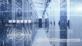 Red hearts appearing, multiplying and rising over server aisle while HUD shifting, showing health. Datacenter, corridor, racks, cabling, interface, visualization, blue - Powered by Shutterstock - Get 15% off with code: PIKWIZARD15