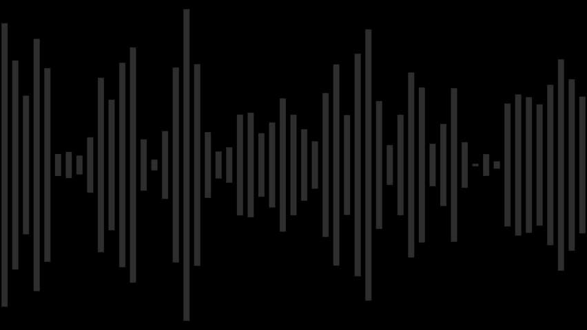 abstract audio waveform animation with pulsing gray bars on Alpha channel dynamic sound wave visualization with rhythmic vertical lines for music, tech, or digital projects - Powered by Shutterstock - Get 15% off with code: PIKWIZARD15