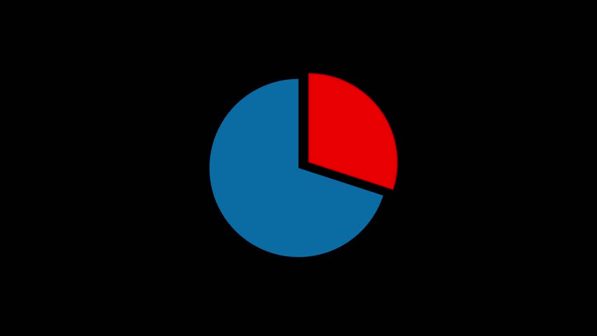 a pie chart showing data analysis and business information in a simple graphic report view.
