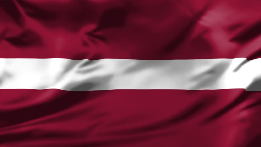Flag of Latvia 4k. Animated Background. Latvia waving flag 4k