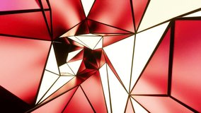 A mesmerizing 4K looping animation of interlocking triangular polyhedra forming a dynamic, glowing red fractal vortex with seamless rotation and depth illusion - Powered by Shutterstock - Get 15% off with code: PIKWIZARD15