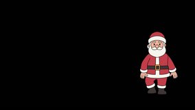 Merry Christmas looping animation of Santa Claus on transparent background with alpha channel Quick Moving Left - Powered by Shutterstock - Get 15% off with code: PIKWIZARD15